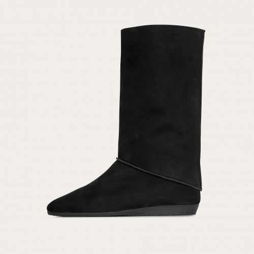 Sasha High Boots, black nubuck #1016